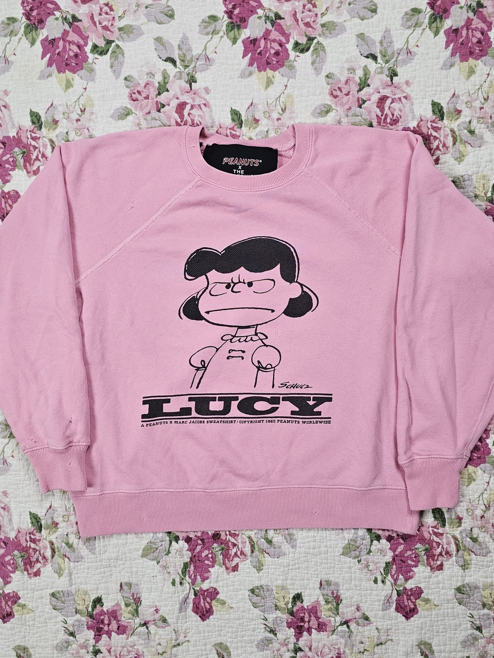 Peanuts x Marc Jacobs Pink Lucy Graphic Sweatshirt Size S
